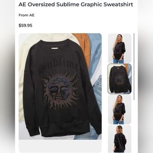 American Eagle Outfitters | Tops | Ae Oversized Sublime Graphic Sweatshirt  | Poshmark